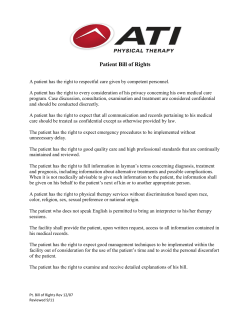Patient Bill of Rights