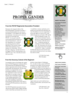 the proper gander - PSYOP Regimental Association