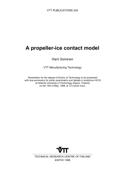 A propeller-ice contact model