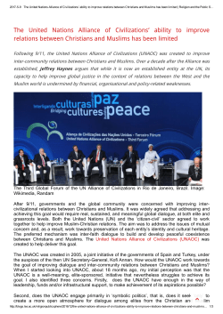 The United Nations Alliance of Civilizations` ability to improve