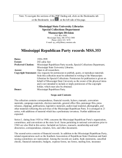 Mississippi Republican Party records MSS.353
