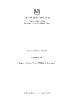 Steps to a Tripartite Theory of Multi-level-Government