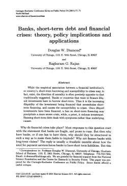 Banks, short-term debt and financial crises
