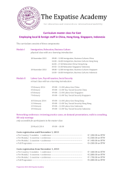 Curriculum master class Far East Employing local