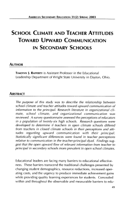 school climate and teacher attitudes toward upward communication