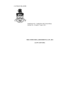 (Amendment) Law, 2011 - Cayman Islands Government