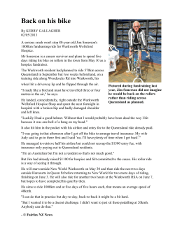 Back on his bike - Warkworth Wellsford Hospice