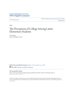 The Perceptions of College Among Latino Elementary Students