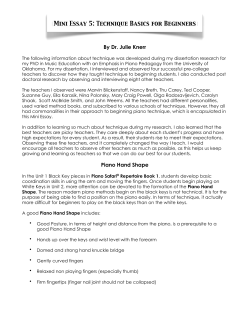 Technique Basics for Beginners