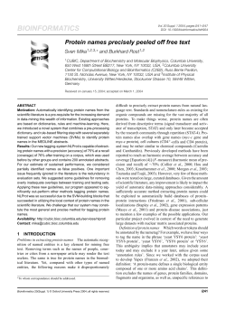 Protein names precisely peeled off free text