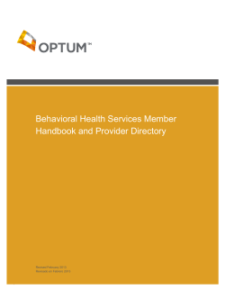 Medicaid Handbook - Valley &ndash; Behavioral Health