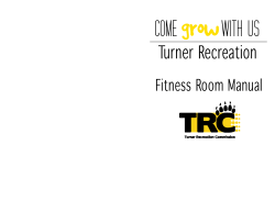 Fitness Room Manual - Turner Recreation Commission