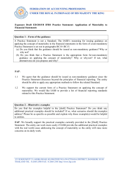 FEDERATION OF ACCOUNTING PROFESSIONS UNDER THE