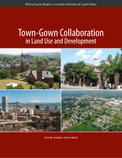 Town-Gown Collaboration in Land Use and Development