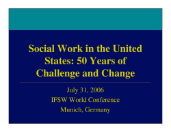 Social Work in the United States: 50 Years of Challenge