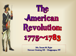 The American Revolution - Hicksville Public Schools