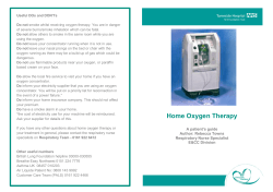 Home Oxygen Therapy