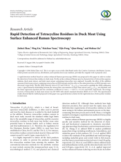Rapid Detection of Tetracycline Residues in Duck Meat Using