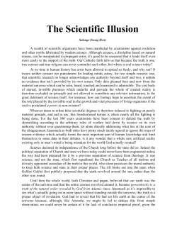The Scientific Illusion