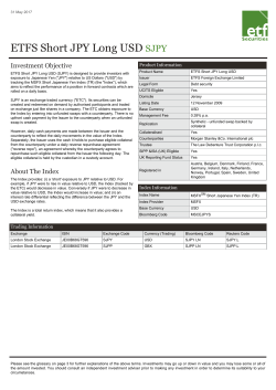 ETFS Short JPY Long USD SJPY