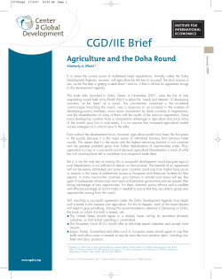 Agriculture and the Doha Round - Center For Global Development