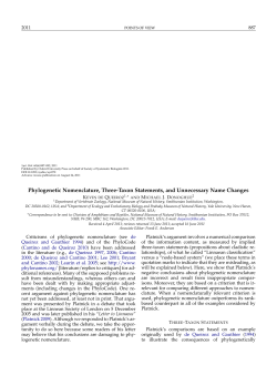 Phylogenetic Nomenclature, Three-Taxon