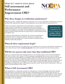 PI-CME - NCCPA