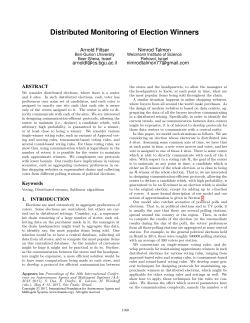 Distributed Monitoring of Election Winners