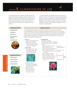 CLASSIFICATION OF LIFE