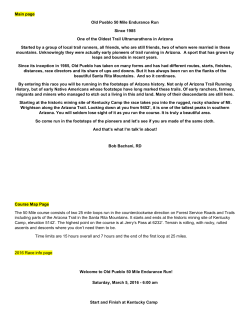 2016 Race info page Welcome to Old Pueblo 50 Mile Endurance