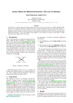 Syntax Matters for Rhetorical Structure: The Case of Chiasmus
