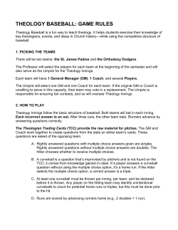 theology baseball: game rules