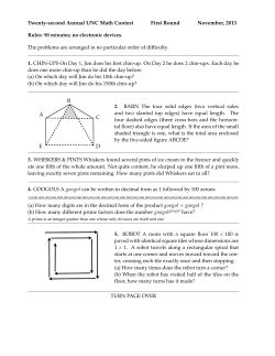First Round 2013-14 With Solutions