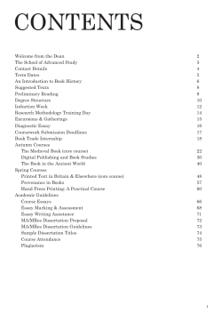 MA in the History of the Book