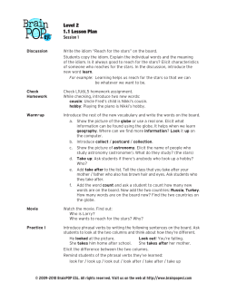 Level 2 1.1 Lesson Plan