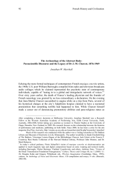 The Archaeology of the Abstract Body - H