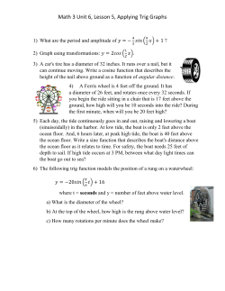 Math 3 Unit 6, Lesson 5, Applying Trig Graphs