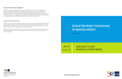 Disaster Risk Financing in Bangladesh