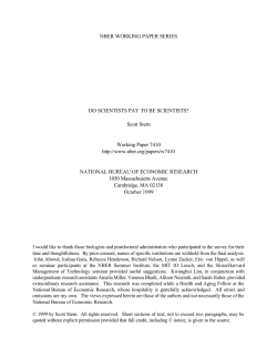Do scientists pay to be scientists? - Duke University`s Fuqua School