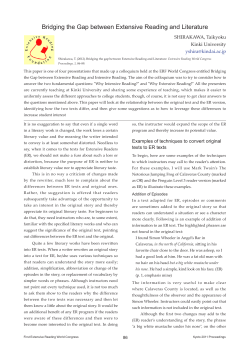 Bridging the Gap between Extensive Reading and Literature