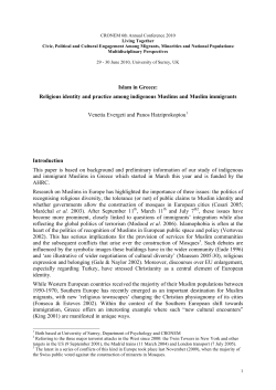 Religious identity and practice among indigenous Muslims and