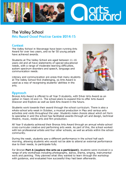 The Valley School in Stevenage have been running Arts Award for