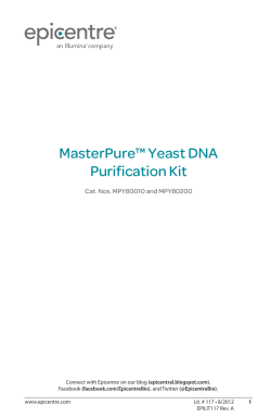 Protocol for MasterPure™ Yeast DNA Purification Kit