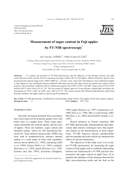 Measurement of sugar content in Fuji apples by FT