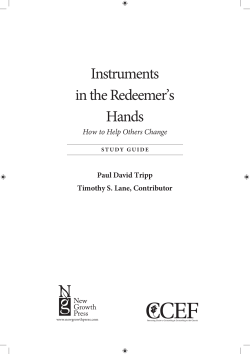 Instruments in the Redeemer`s Hands