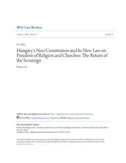 Hungary`s New Constitution and Its New Law on Freedom of