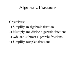 Algebraic Fractions 2