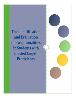 The Identification and Evaluation of Exceptionalities in Students with
