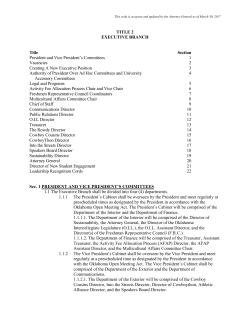 Title II: Executive Branch -