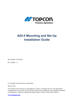 AGI-4 Mounting and Set Up Installation Guide